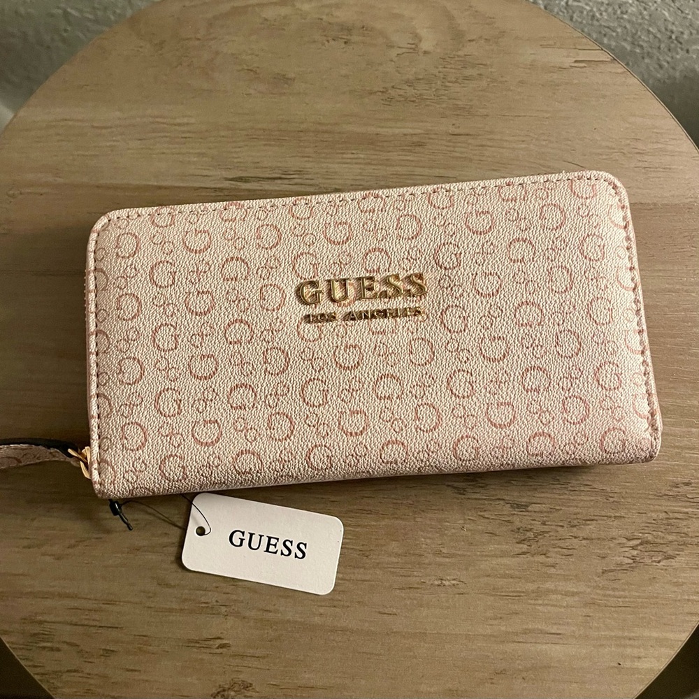 Guess Blush Pink Patterned Wallet